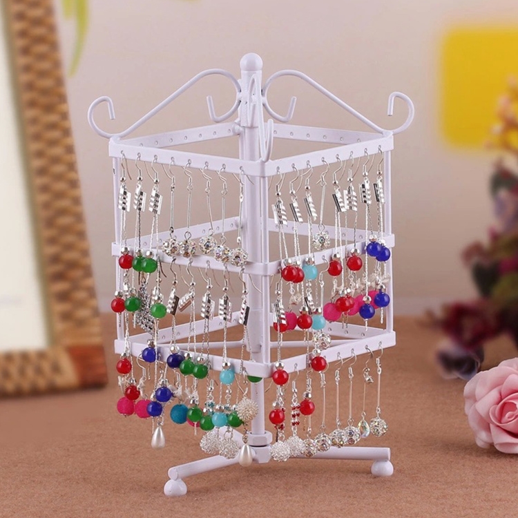 

Retro Rotatable Ear Stud Earrings Jewelry Display Storage Rack (White)