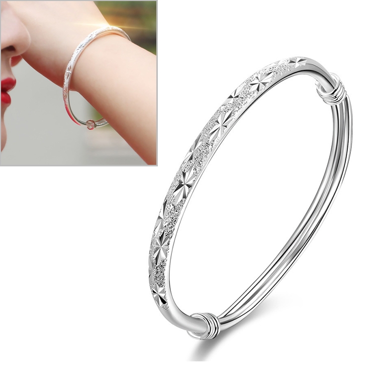 

Women Fashion S999 Sterling Silver Gypsophila Retractable Bracelet