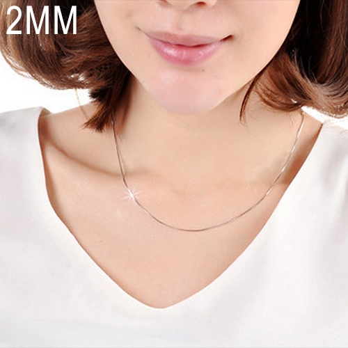 

2MM Personality Fashion Silver Plated Snake Bone Chain(Silver length: 20 inch)