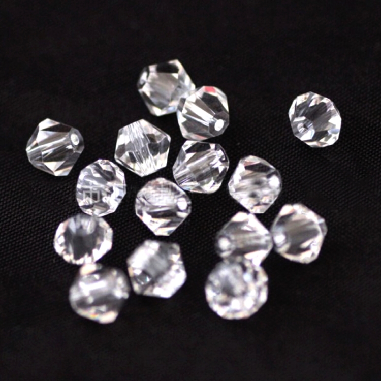 

1000 PCS Acrylic Transparent Crystal-like Rhombus Loose Beads(6mm)