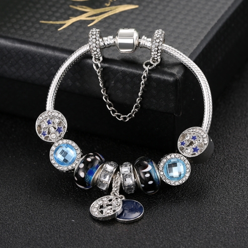 

20cm Fashion Ethnic Style Boho Blue Sky Star Moon Bead Bracelets