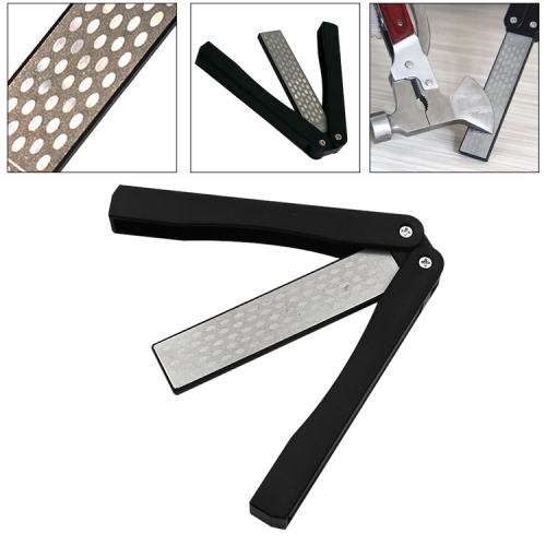 

Foldable Double-sided Knife Sharpener Household Diamond Grinding Stone Tool (Black)