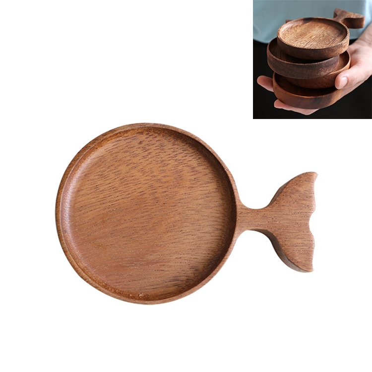 

Creative Wooden Fish Shape Kitchen Seasoning Small Dish Dip Saucer (Wood)