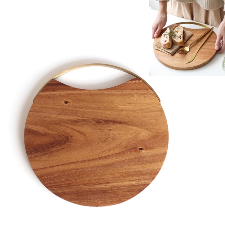 

Home Kitchen Round Cutting Wood Chopping Board Baking Bread Board, Diameter: 26.5cm (Wood)
