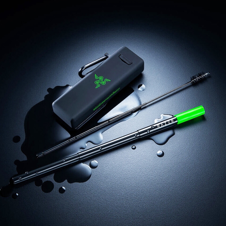 

Razer Reusable Stainless Steel Drinking Straw Kit with Cleaner Brush + Protective Box