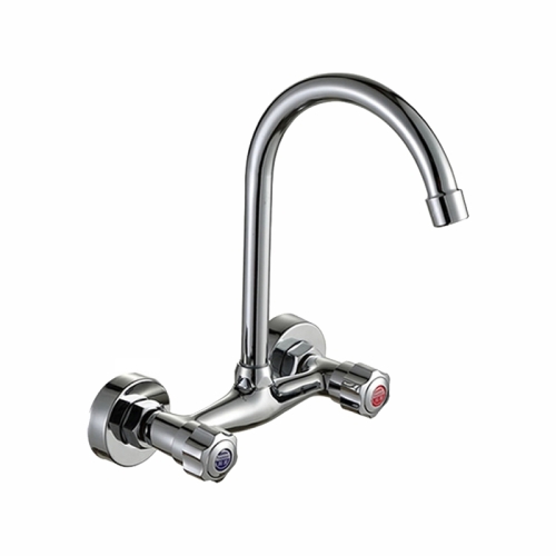 

Home Kitchen Bathroom Sink Cold Hot Faucet Mixer Tap, Style: A Brass Classic Big Bend Version