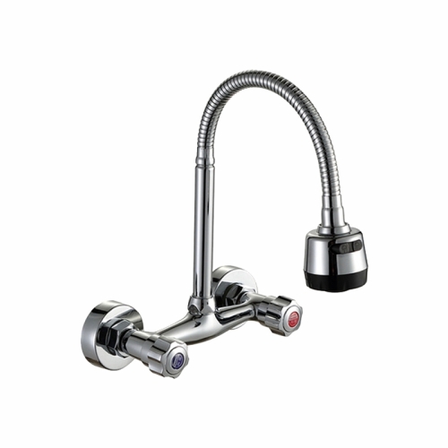 

Home Kitchen Bathroom Sink Cold Hot Faucet Mixer Tap, Style: B Brass Universal Version