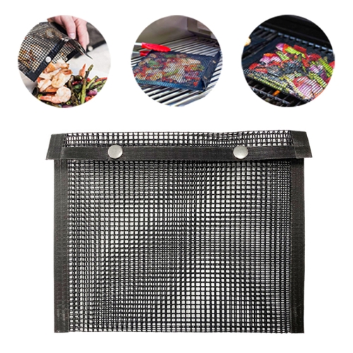 

Barbecue Heat Resistant Non-stick Grilling Mesh BBQ Baking Bag, Size: 27 x 22cm (Black)