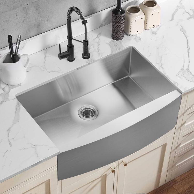 

[US Warehouse] Stainless Steel Single Bowl Kitchen Sink, Size: 33 x 20.75 x 9 inch