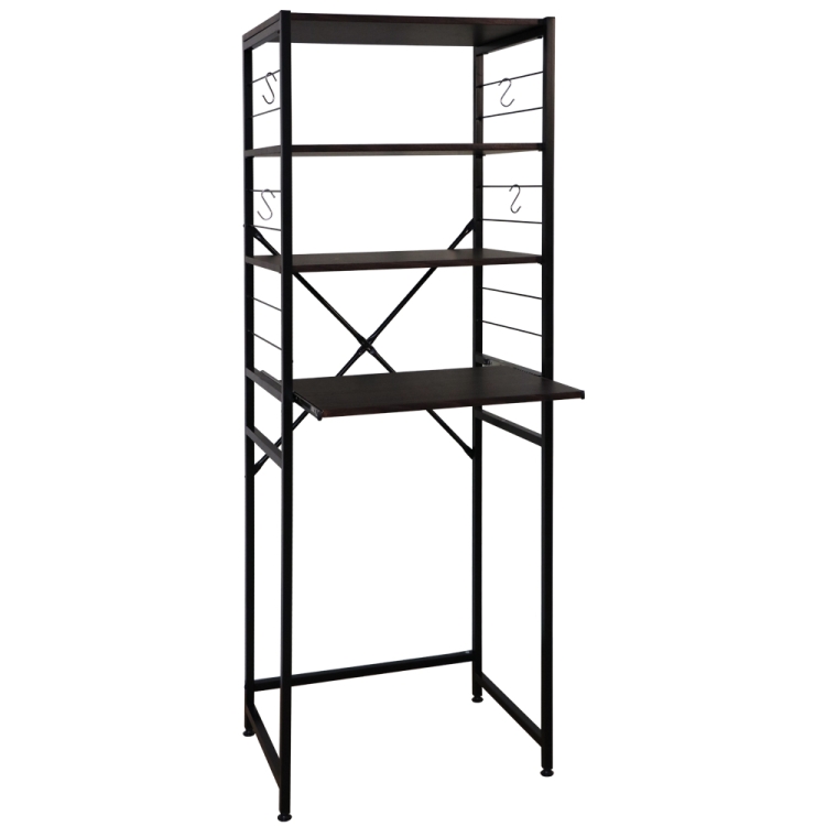 

[JPN Warehouse] Household Kitchen Storage Rack Shelf (Black)