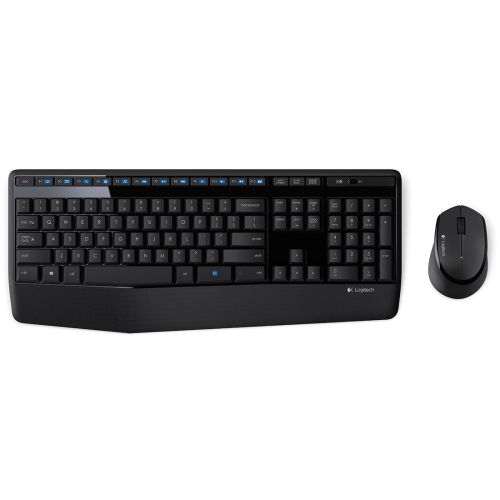 

Logitech MK345 Wireless Full-size Keyboard + 2.4GHz 1000DPI Wireless Optical Mouse Set with Nano Receiver (Black)