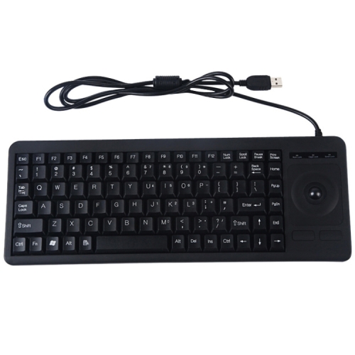 

DS-8900 USB Interface Prevent Water Splashing Laser Engraving Character One-piece Wired Trackball Keyboard, Length: 1.5m