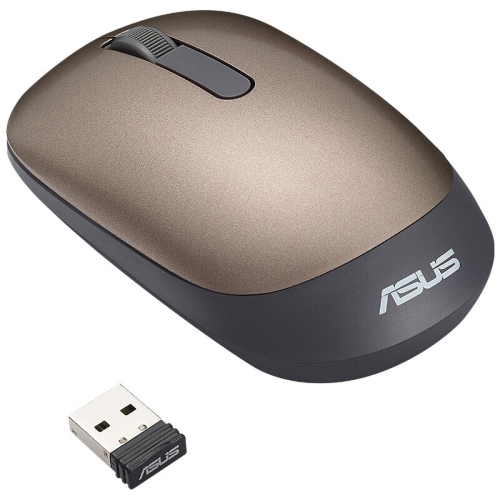 

ASUS WT205 2.4GHz Wireless 1200DPI Optical Mouse with Receiver Storage Bin (Gold)