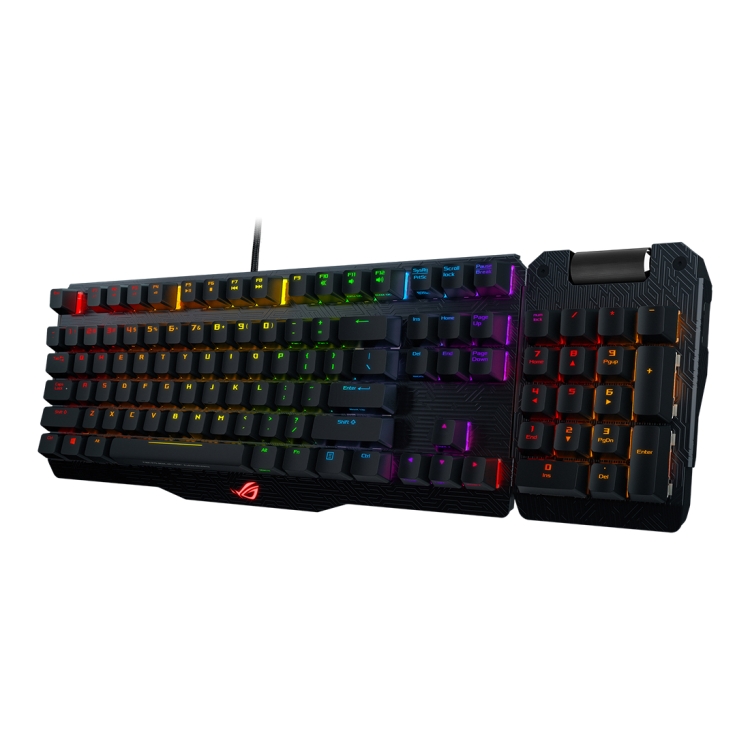 

ASUS Claymore USB 2.0 RGB Backlight Detachable Wired Mechanical Blue Switch Gaming Keyboard with Detachable Cable