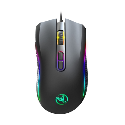 

HXSJ A869RGB 7200 DPI Six-speed Adjustable 7-keys Macro Definition Programmable Colorful Light-emitting Wired Game Optical Mouse, Cable Length: 1.5m