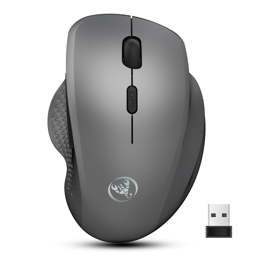 

HXSJ T68 2.4GHz 1600 DPI Wireless Silent Vertical Mouse, Dry Battery Version (Grey)