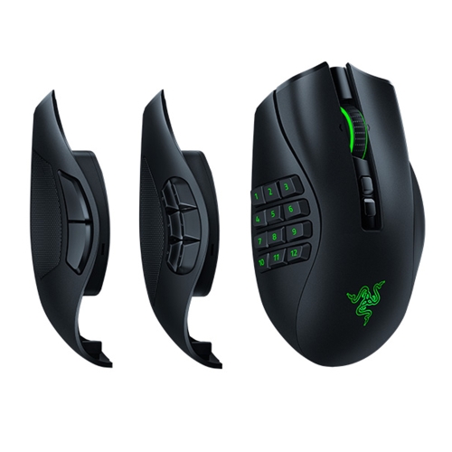 

Razer Naga Pro 20000 DPI Optical 20-keys Programmable 2.4GHz Wireless + Bluetooth + Wired Mouse, Cable Length: 1.8m