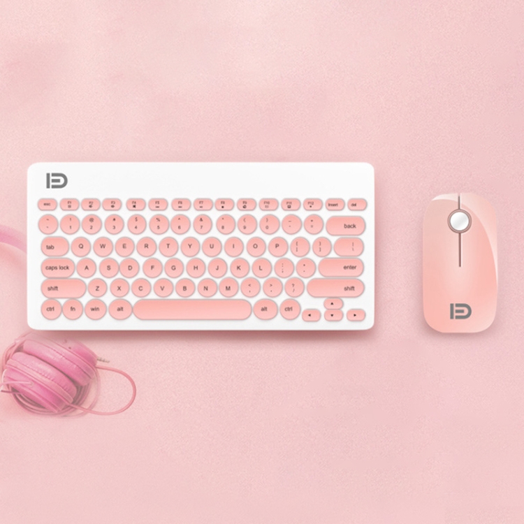 

YH-78 Mini Mute Laptop Notebook Wireless Bluetooth Keyboard Mouse Set (Pink)