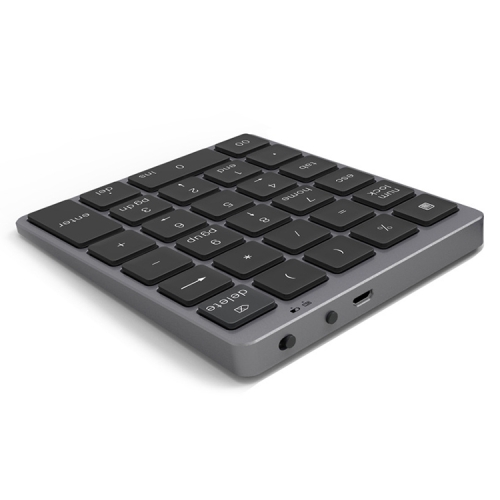 

N960 Ultra-thin Universal Aluminum Alloy Rechargeable Wireless Bluetooth Numeric Keyboard (Grey)