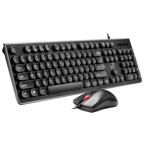 

ZGB S500 Round Keycap Wired Keyboard + Mouse Set (Black)