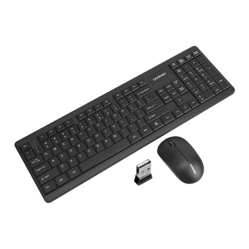 

Beny BM9000 2.4G 104 Mute Keys Desktop Notebook Fashion and Office Wireless Keyboard & Mouse Set (Black)