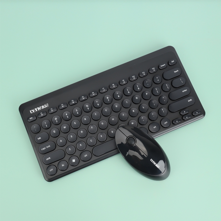 

Beny BM9100 2.4G 79 Mute Keys Desktop Notebook Fashion and Office Wireless Keyboard & Mouse Set (Black)