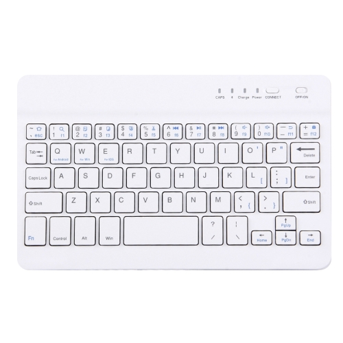 

Portable Bluetooth Wireless Keyboard, Compatible with 10 inch Tablets with Bluetooth Functions (White)