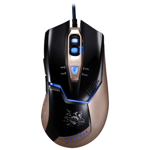 

Chasing Leopard V15 USB 2400DPI Four-speed Adjustable Asymmetric Wired Optical Gaming Mouse with LED Breathing Light, Length: 1.8m(Black)