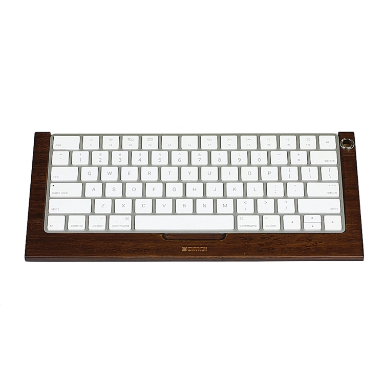 

SamDi Multi-functional Bamboo Keyboard Pedestal Stand Base Holder for Apple Apple iMac PC Computer Bluetooth Keyboard(Coffee)