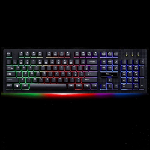 

ZGB G20 104 Keys USB Wired Mechanical Feel RGB Backlight Computer Keyboard Gaming Keyboard(Black)