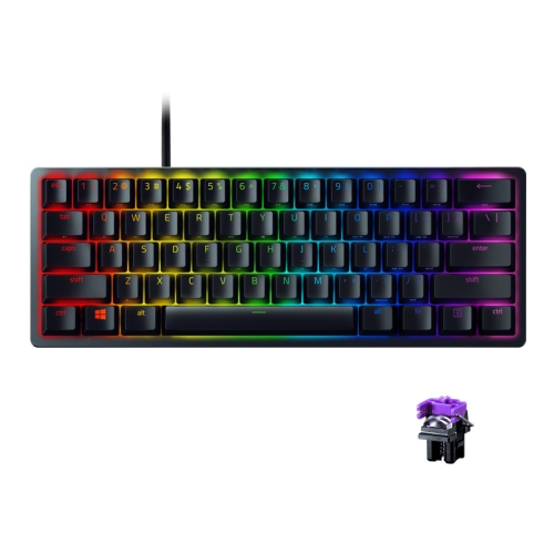 

Razer Huntsman Mini 61 Keys RGB Lighting Wired Gaming Mechanical Keyboard, Paragraph Optical Axis (Black)