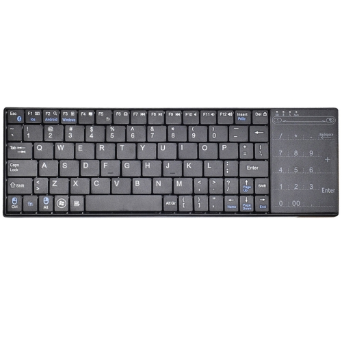 

K-07 ABS Wireless Chargeable Bluetooth Touch Keyboard(Black)