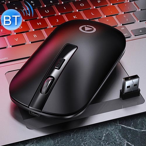

YINDIAO A8 BT5.2 + BT3.0 + 2.4GHz 1600DPI 3-modes Adjustable Rechargeable Wireless Bluetooth Silent Mouse (Black)