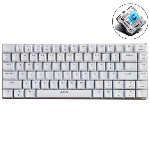 

Ajazz 82 Keys Laptop Computer Gaming Mechanical Keyboard (White Blue Shaft)