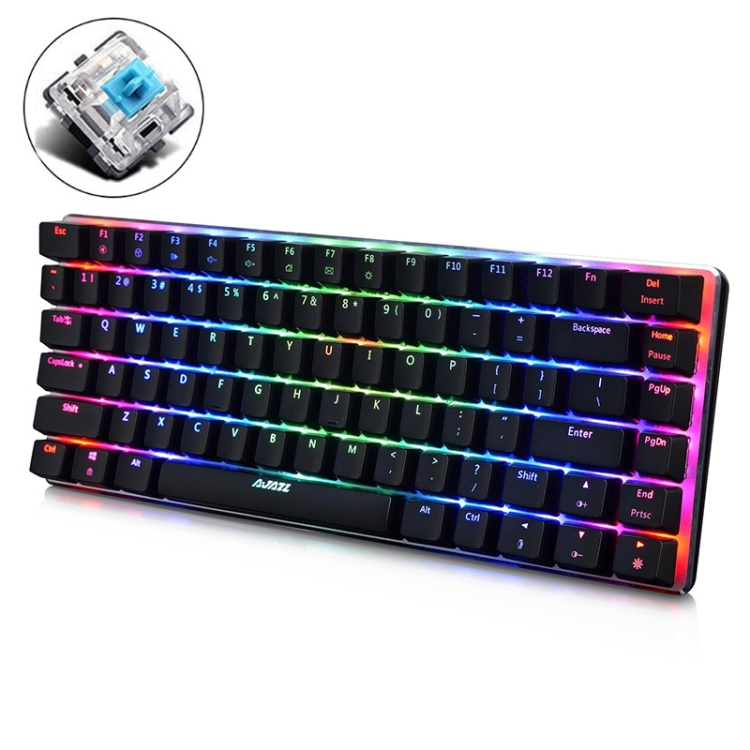 

Ajazz 82 Keys Laptop Computer RGB Light Gaming Mechanical Keyboard (Black Blue Shaft)