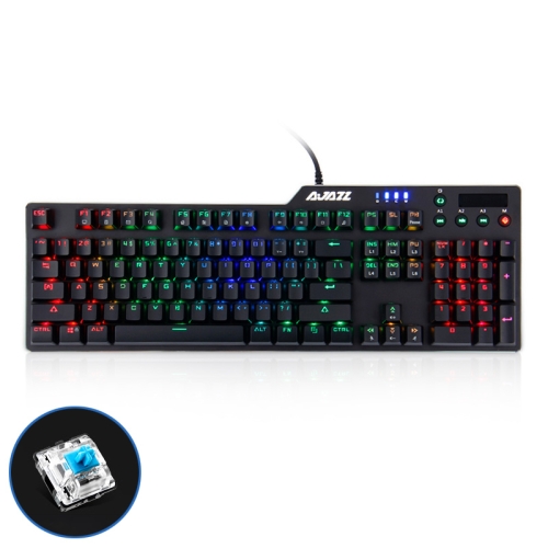 

Ajazz AK35I Multimedia Knob Gaming RGB Backlight Alloy Machinery Keyboard (Blue Axis)