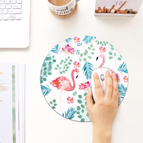 

Printed Flamingo Pattern Circular Mouse Pad, Diameter: 22cm