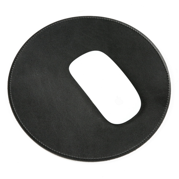 

Microfiber Crazy Horse Texture Circular Waterproof Mouse Pad(Black)