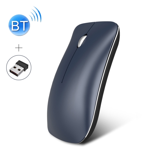 

HXSJ T23 Bluetooth + 2.4GHz Wireless Dual Modes 4-Keys 1600 DPI Adjustable Ergonomics Optical Mouse (Blue)
