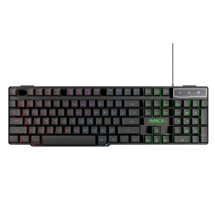 Color : Black Black Computer Accessories AK-600 Wired USB Floating Keycap Characters Glow Backlit Gaming Keyboard