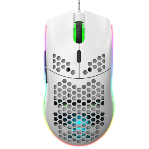 

HXSJ J900 6 Keys RGB Lighting Programmable Gaming Wired Mouse (White)