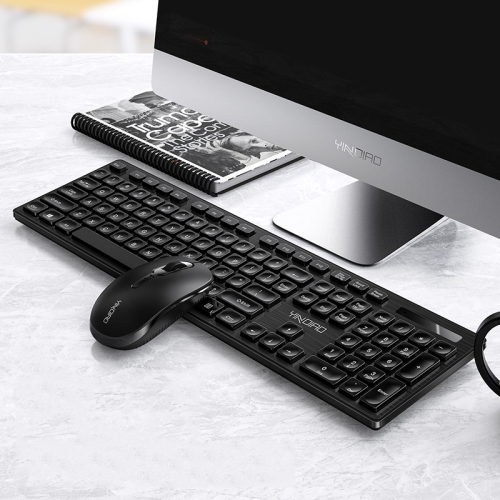 

YINDIAO V3 Max Business Office Silent Wireless Keyboard Mouse Set (Black)