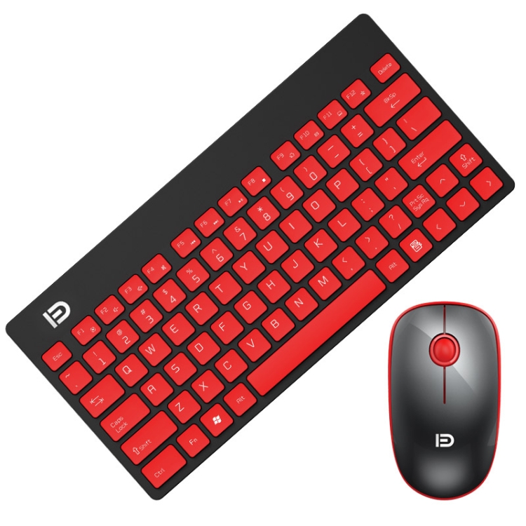 

FOETOR 1500 Wireless 2.4G Keyboard and Mouse Set (Red)
