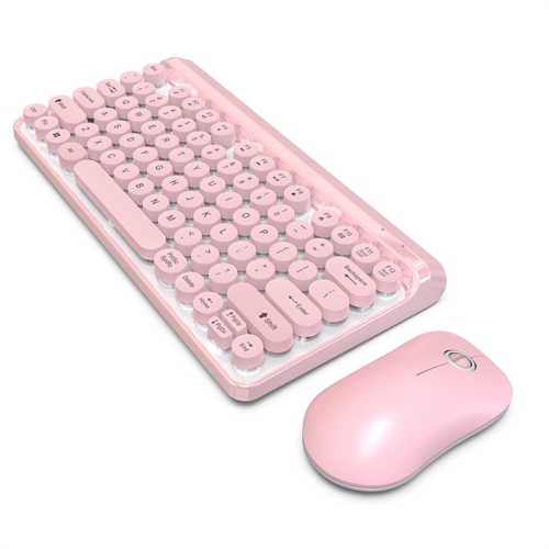 

HXSJ L100 2.4GHz Ultrathin Wireless Keyboard Mouse Set (Pink)