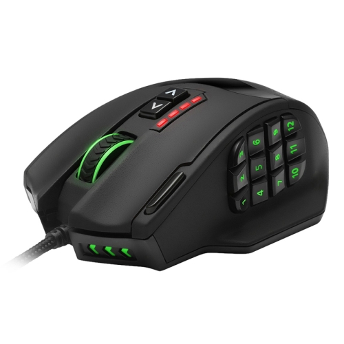 

ROCKETEK GamKoo USB 5 Color Backlight 16400DPI Adjustable Wired Optical Gaming Mouse, Length: 1.8m