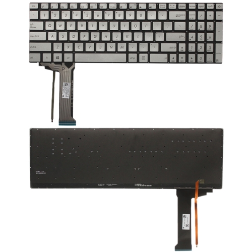 

US Keyboard with Backlight for Asus GL551 GL551J GL551JK GL551JM GL551JW GL551JX G552 G552V G552VW G552VX FZ50JX GL752VW GL742VW(Silver)