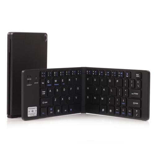 

GK228 Ultra-thin Foldable Bluetooth V3.0 Keyboard, Built-in Holder, Support Android / iOS / Windows System (Black)