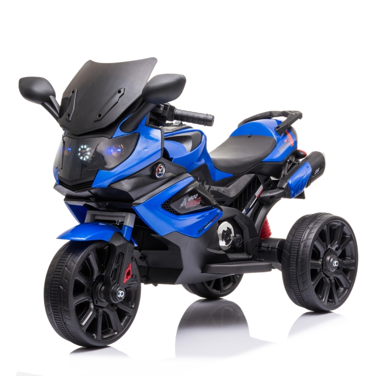 

[US Warehouse] LQ-168A 12V 4.5Ah Ride-on Dual Drive Children Electric Motorcycle Toy without Remote Control, with MP3 Player & Radio & LED Light(Blue)