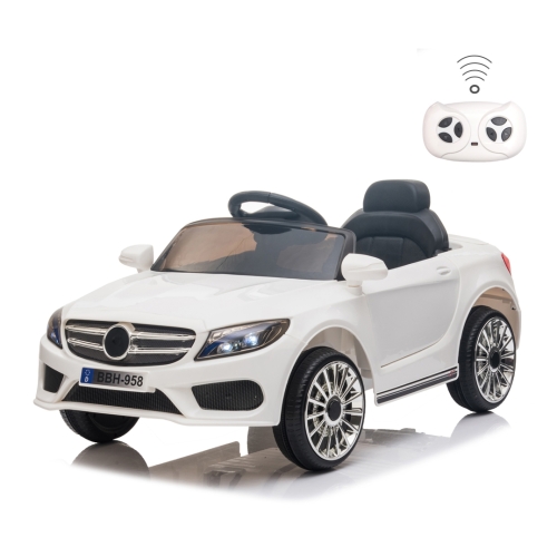 

[US Warehouse] LQ 12V Kids Double Drive 3 Speed 2.4GHz Remote Control Ride On Car with LED Lights(White)