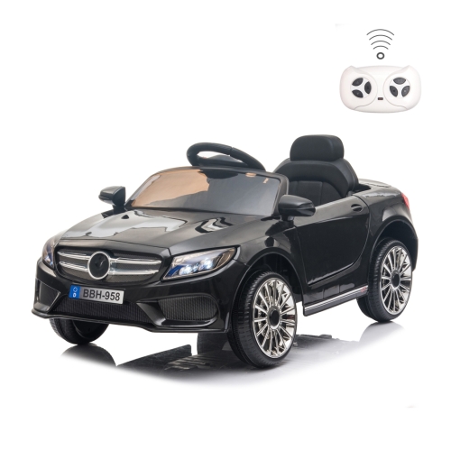 

[US Warehouse] LQ 12V Kids Double Drive 3 Speed 2.4GHz Remote Control Ride On Car with LED Lights(Black)